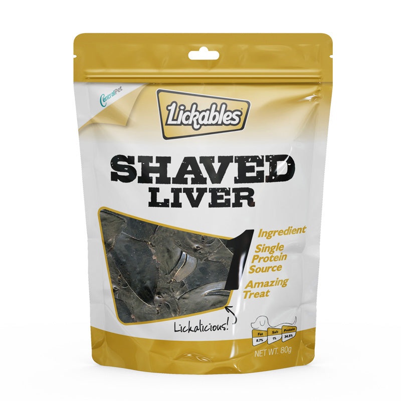 Lickables Shaved Liver Dog Treats 80g