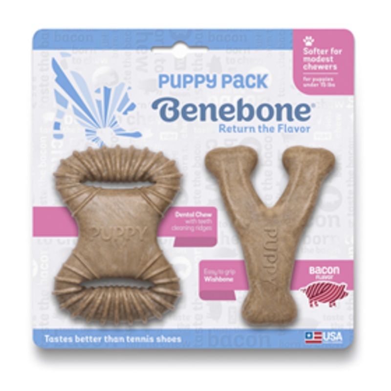 Benebone Puppy Pack Dental Chew & Wishbone Dog Chew Toy