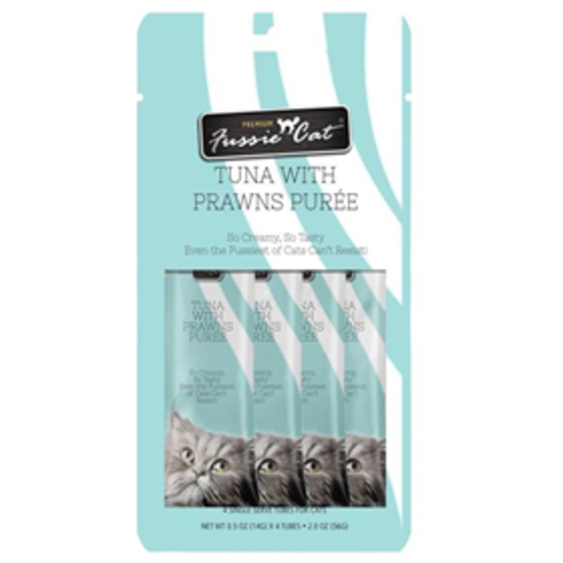 Fussie Cat Tuna with Prawn Puree 4 Pack