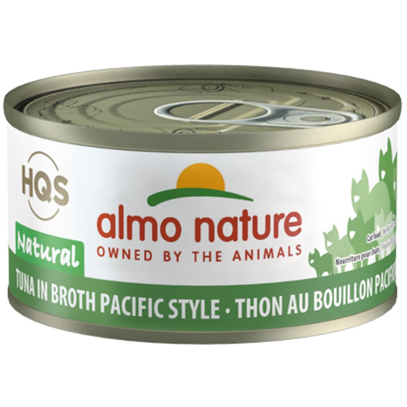 Almo Nature HQS Natural Tuna In Broth Pacific Style Canned Cat Food: 2.47- Oz Cans, Case of 24