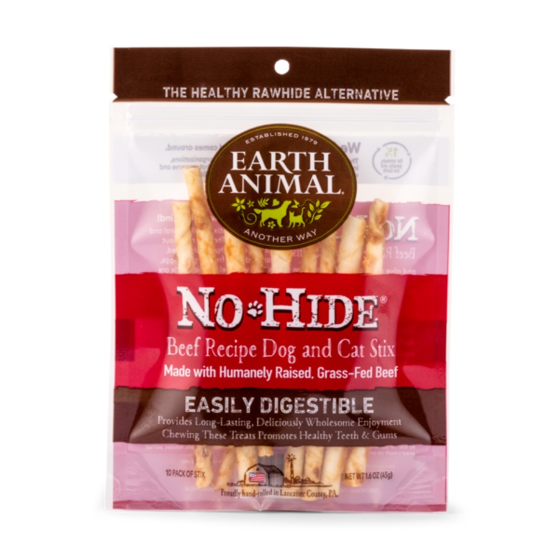Earth Animal No-Hide Beef Stix, Pack of 10