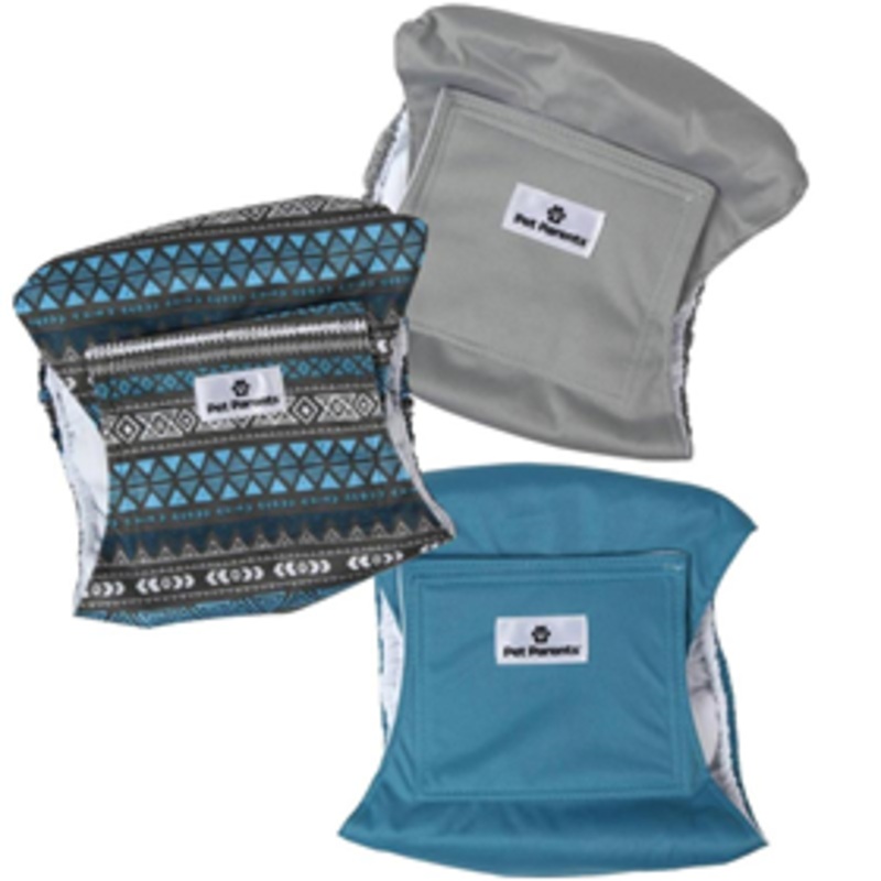 Pet Parents Belly Bands Premium Male Dog Wraps Warrior 3 pk