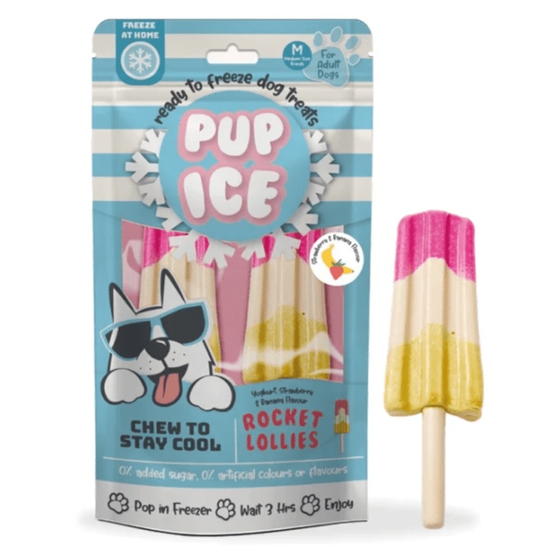 Pup Ice Strawberry & Banana 90gr