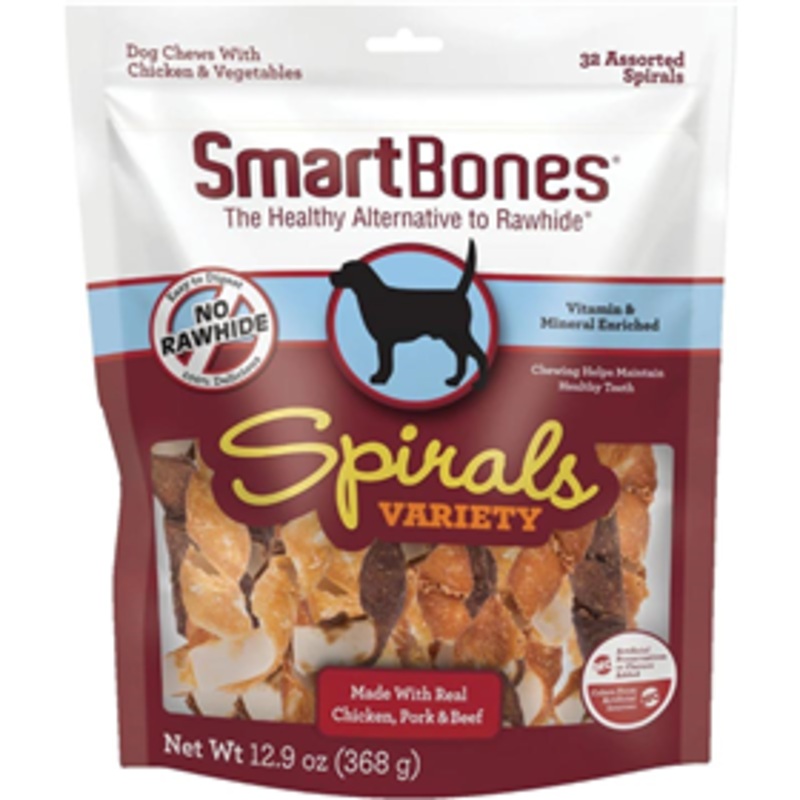 SmartBones Spirals Variety Pack Dog Treats 32 count