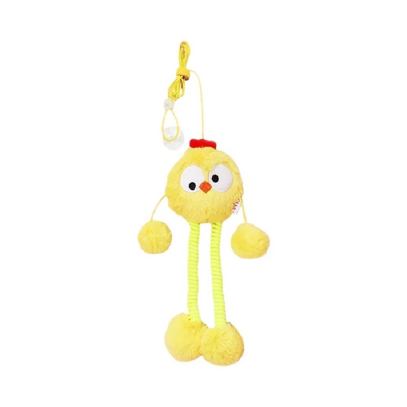 TANU Hanging Elastic Cat Teaser Toy – Yellow Chick
