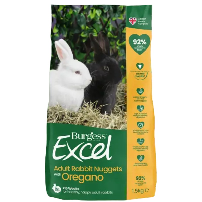 Burgess Excel Adult Oregano Rabbit Nuggets 1.5kg