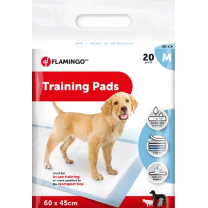 Flamingo Training Pad Pady White M 60x45cm 40pcs