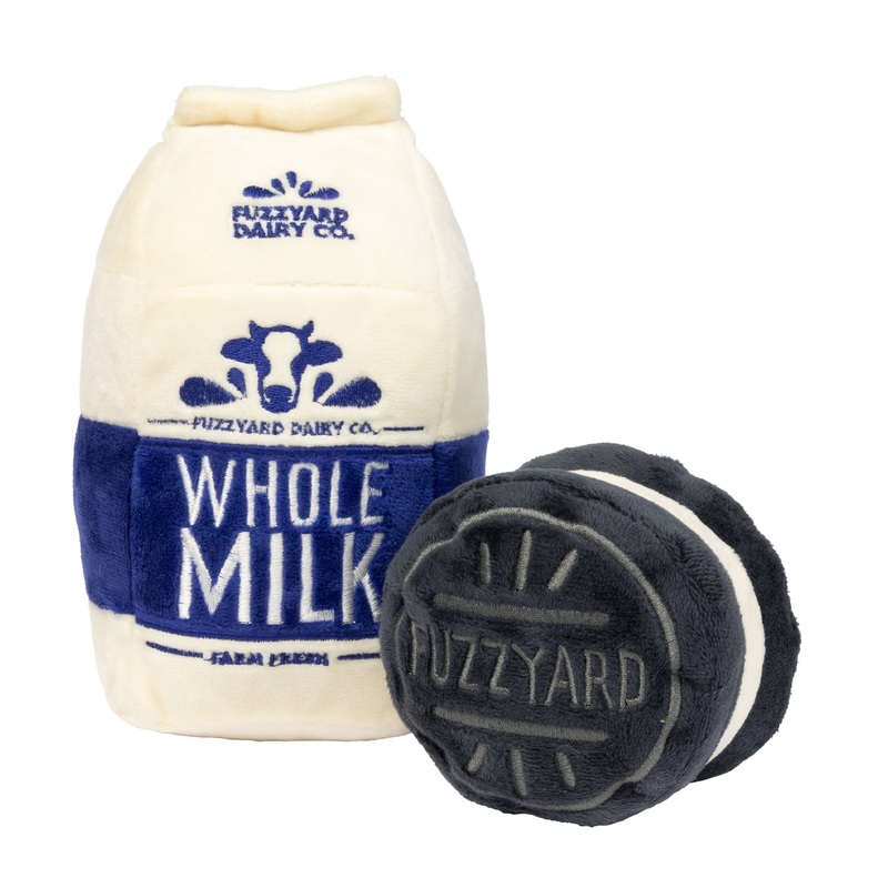 FuzzYard Milk & Cookie Dog Toy 2 Pack