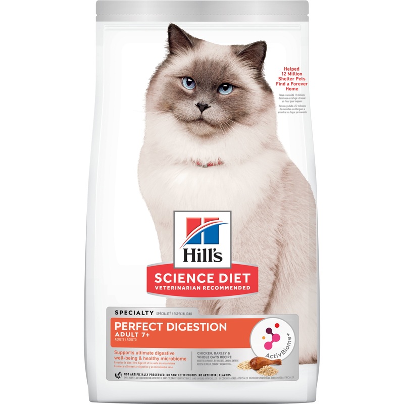 Hill’s Science Diet Adult 7+ Senior Perfect Digestion Dry Cat Food 2.72kg