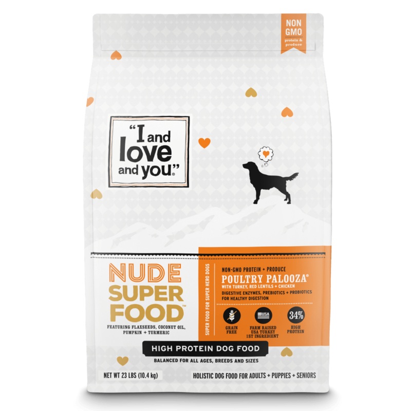 I and Love and You Grain Free Nude Super Food Poultry Palooza Dry Dog Food