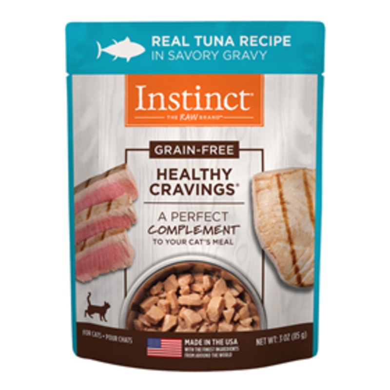 Nature’s Variety Healthy Cravings Grain-Free Real Tuna Recipe Wet Cat Food Topper 3-oz pouch
