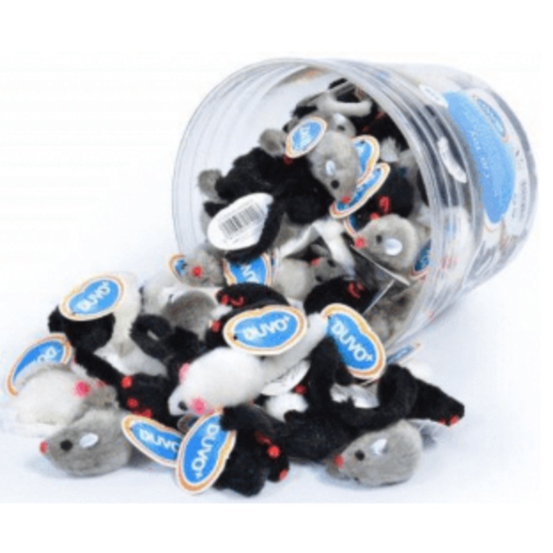 Cat Toy Plush Mouse|White|Grey|Black