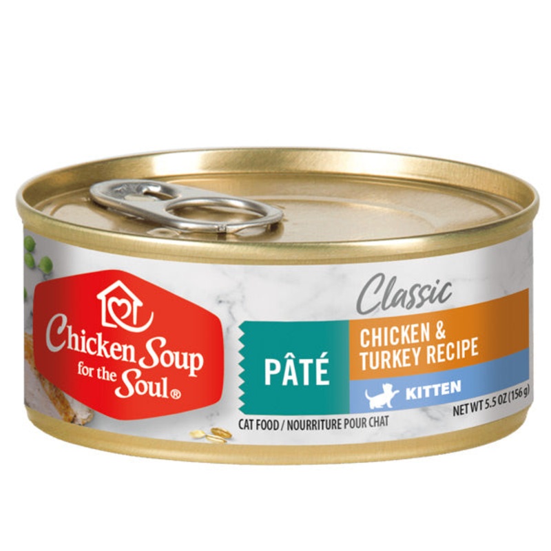 Chicken Soup for the Soul Classic Kitten Wet Food – Chicken & Turkey Recipe Pt 5.5oz Case of 24