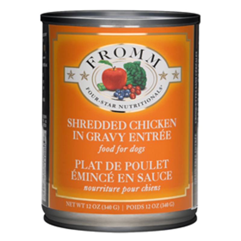 Fromm Four-Star Nutritionals Shredded Chicken in Gravy Wet Dog Food 12oz.