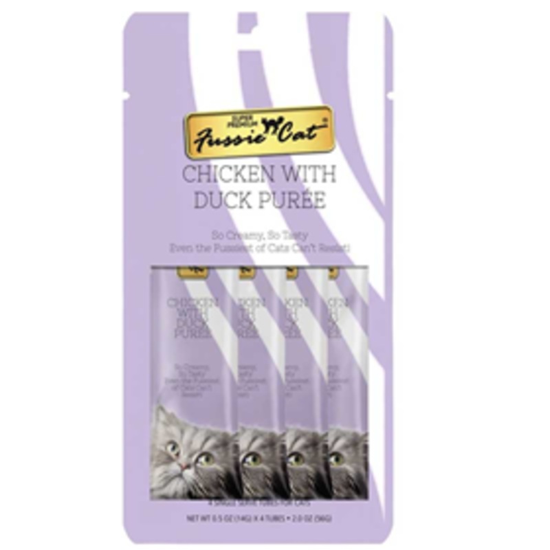 Fussie Cat Chicken with Duck Puree 4 Pack