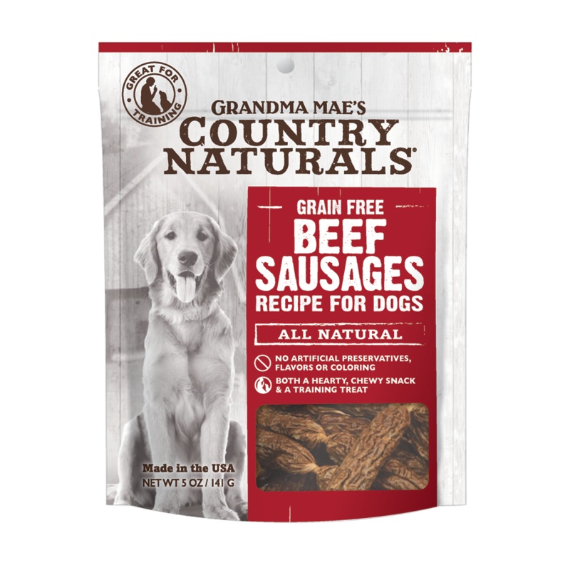 Grandma Mae’s Country Naturals Grain Free Beef Sausages 5oz