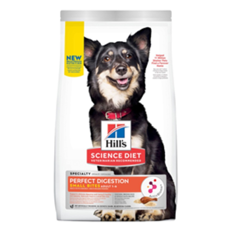 Hill’s Science Diet Perfect Digestion Small Bites Chicken, Brown Rice & Whole Oats Recipe 3.5 lbs.