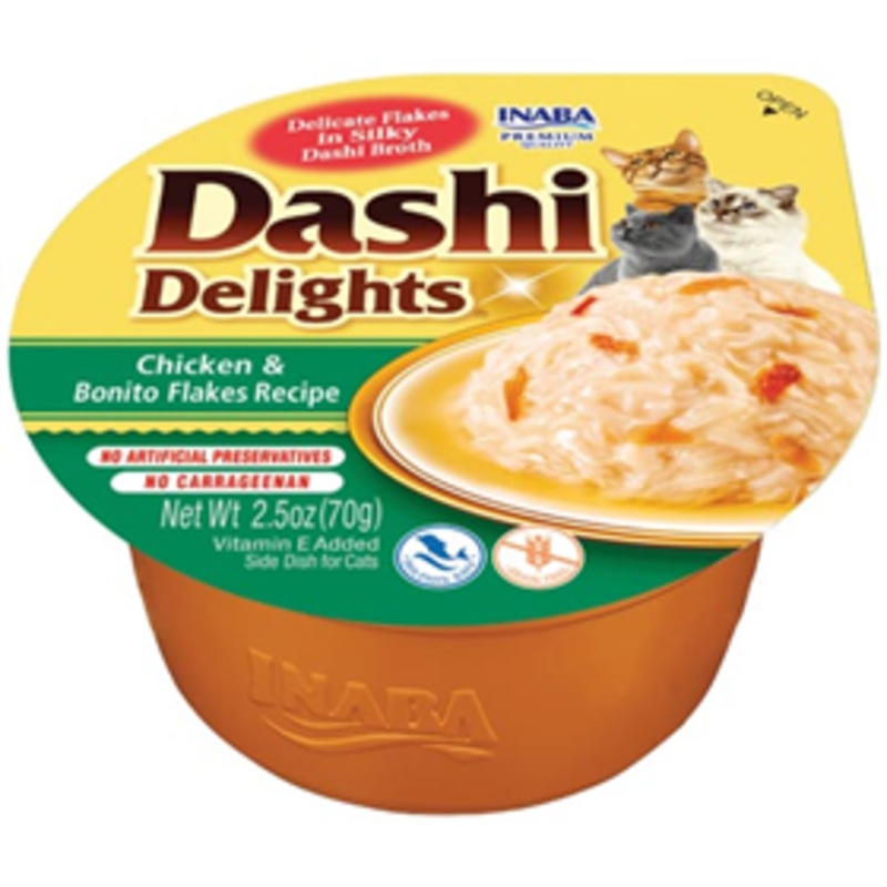 Inaba Dashi Delights Chicken & Bonito Flakes in Broth Cat Food 2.5oz