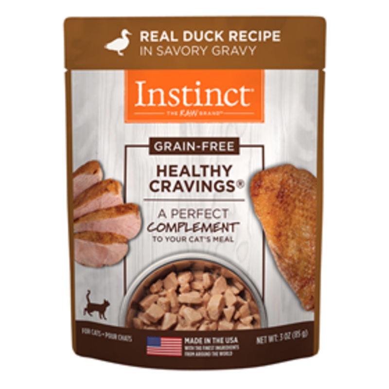 Nature’s Variety Healthy Cravings Grain-Free Real Duck Recipe Wet Cat Food Topper 3 oz pouch