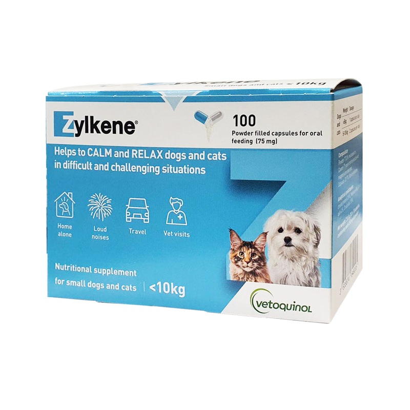 Zylkene Calm Capsules for Small Dogs & Cats <10kg - 100 Pack