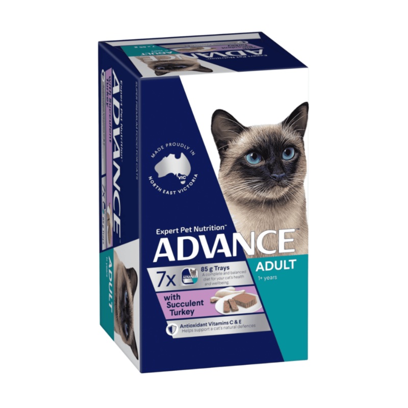 Advance Succulent Turkey Adult Cat Wet Food 85g Trays
