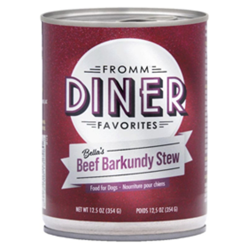 Fromm Diner Favorites Bellas Beef Barkundy Stew Canned Dog Food 12.5 oz.