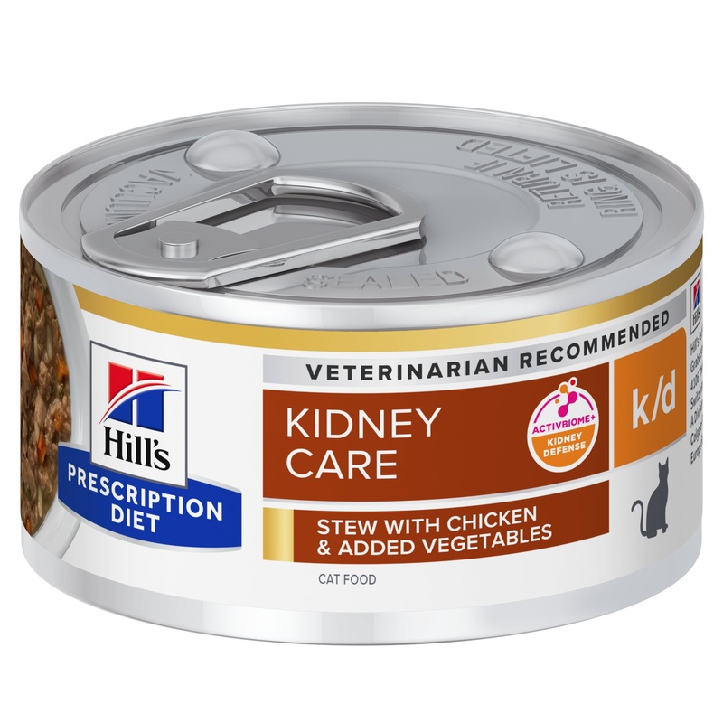 Hill’s Prescription Diet k/d Kidney Care Chicken & Vegetable Stew Canned Cat Food 82g x 24