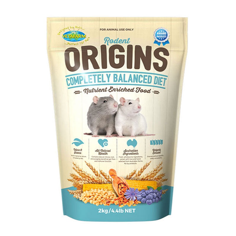 Vetafarm Rodent Origins Food|10kg|2kg|350g