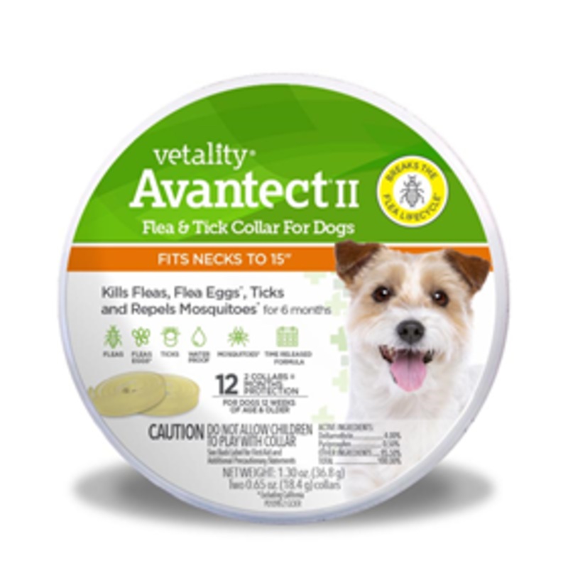Vetality Avantect II Flea & Tick Collar for Dogs 2ct