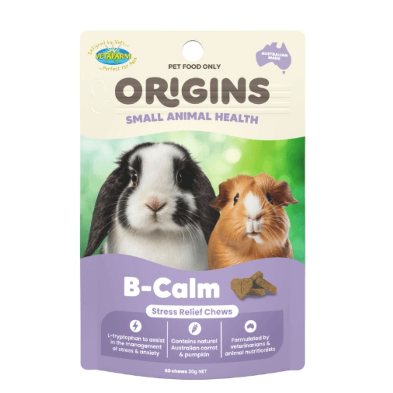 Vetafarm Origins B-Calm Chews for Small Animals – 60 Chews
