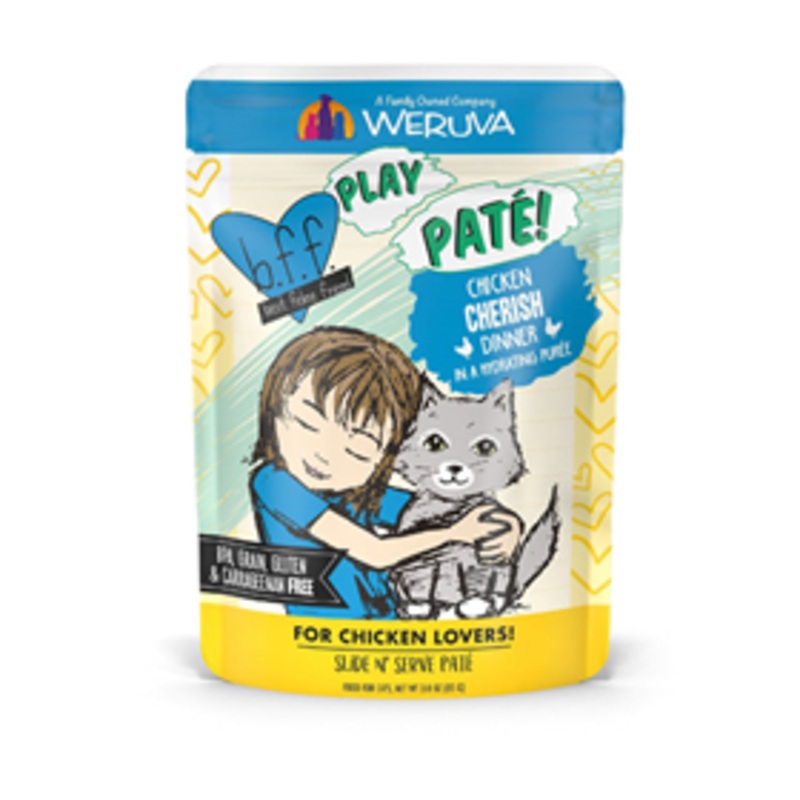 WERUVA b.f.f. Play Pate! Chicken Cherish Dinner in a Hydrating Puree 3.0 oz.