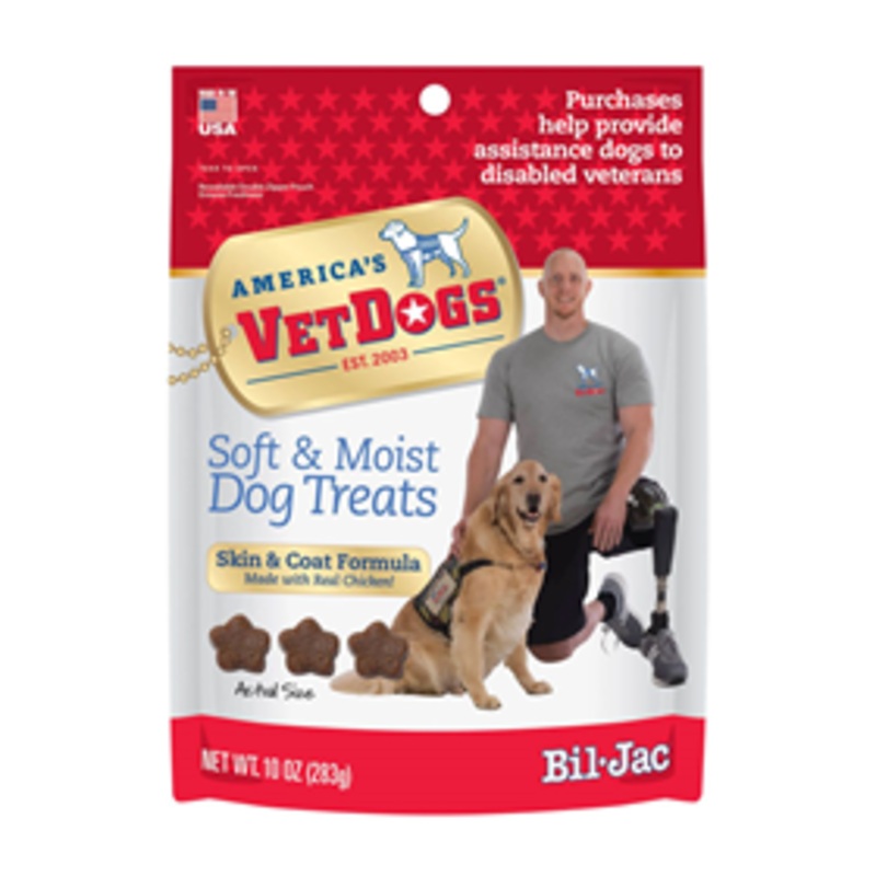 Bil-Jac America’s Vetdogs Soft & Moist Dog Treats Skin & Coat Chicken Formula 10 oz.