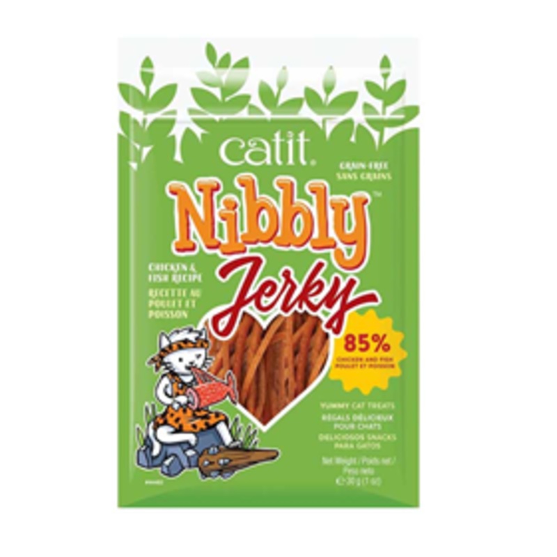 Catit Nibbly Chicken & Fish Jerky 1oz