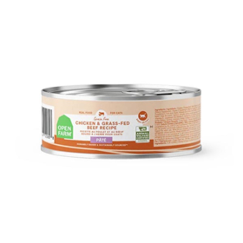 Open Farm GF Chicken Beef Pate Canned Food for Cats 2.8oz