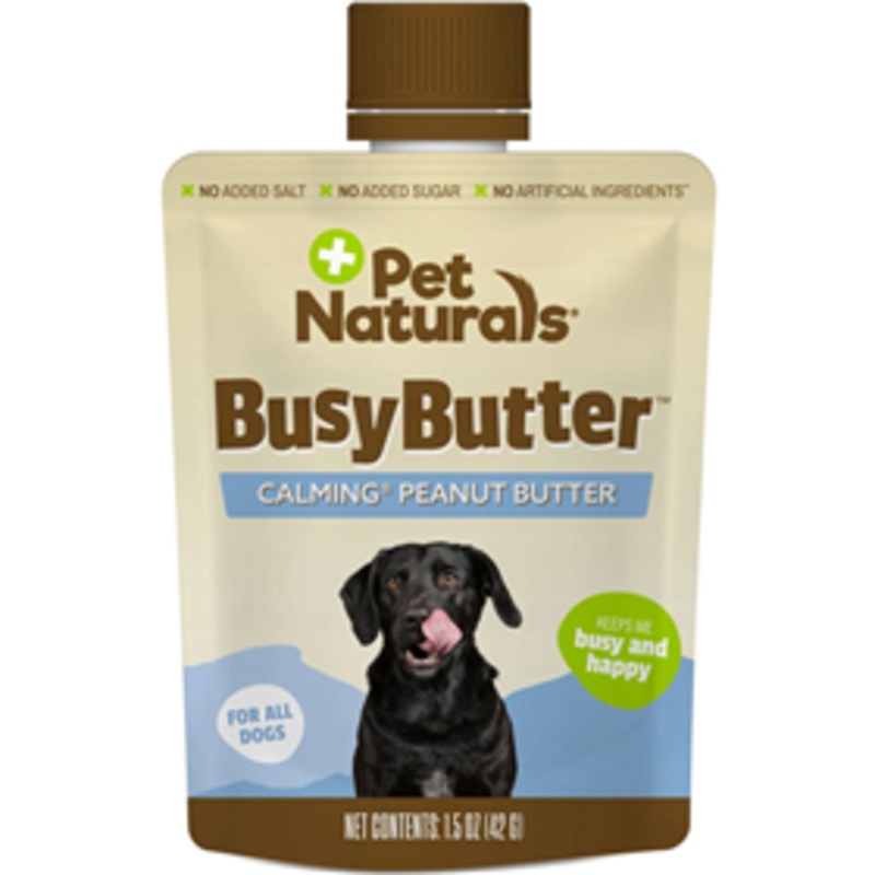 Pet Naturals BusyButter Easy Squeeze Peanut Butter Flavored Paste Calming Supplement for Dogs 1.5oz