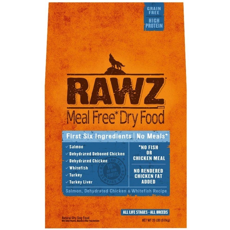 RAWZ Meal Free Dry Dog Food Salmon, Dehydrated Chicken and Whitefish