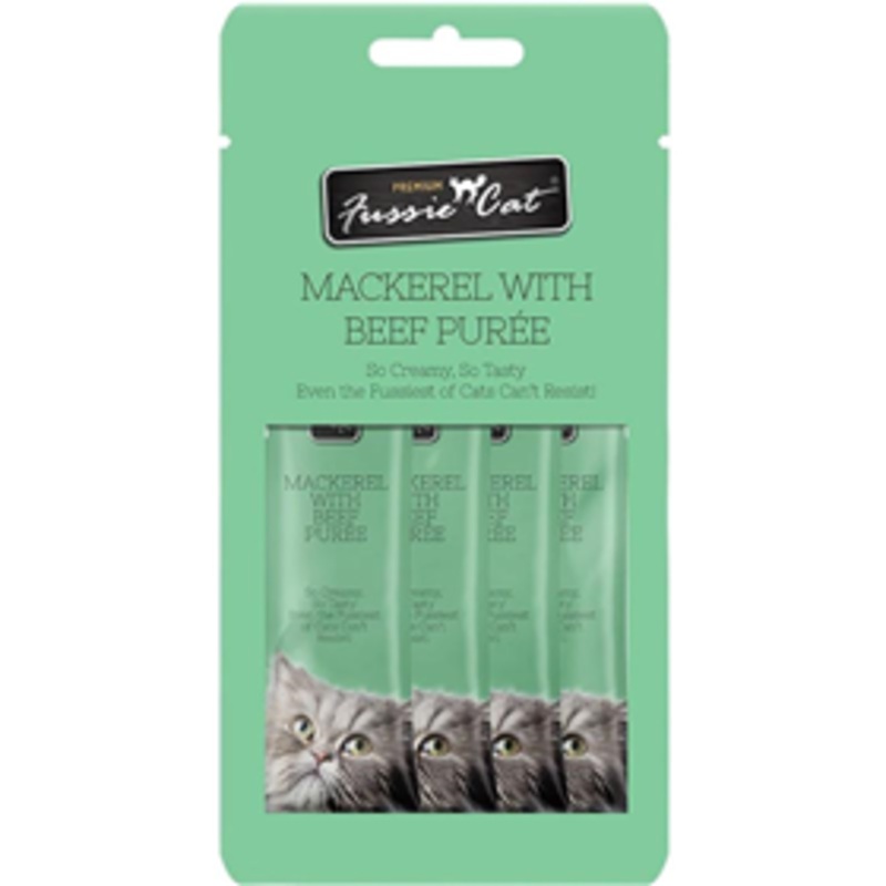 Fussie Cat Mackerel with Beef Pure 4pk