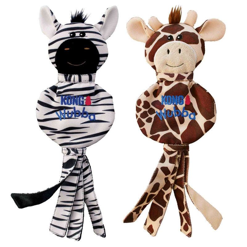 KONG Wubba No Stuff|Giraffe|Zebra