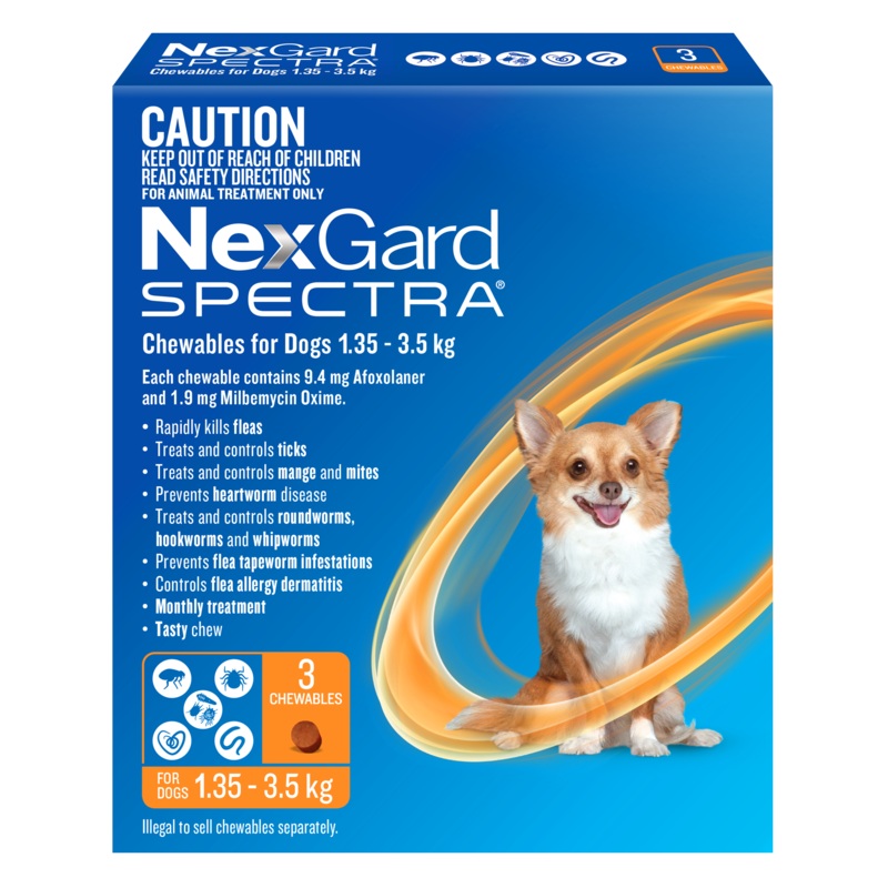 NexGard SPECTRA Very Small Dog Chews 1.35-3.5kg