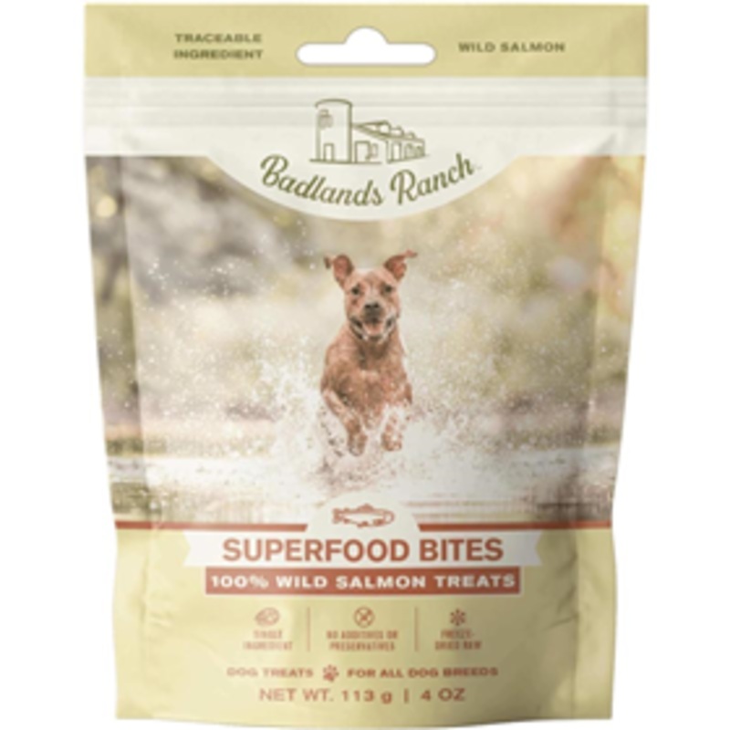 Badlands Ranch Superfood Bites 100% Wild Salmon Treats 4 oz.