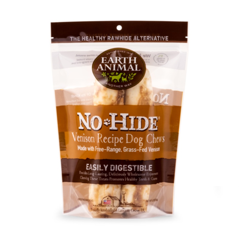 Earth Animal Venison No-Hide Wholesome Chews, Pack Of Two Chews
