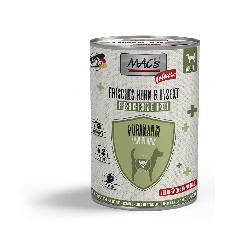 MACs Dog Vetcare Low Purine Chicken and Insect 400g