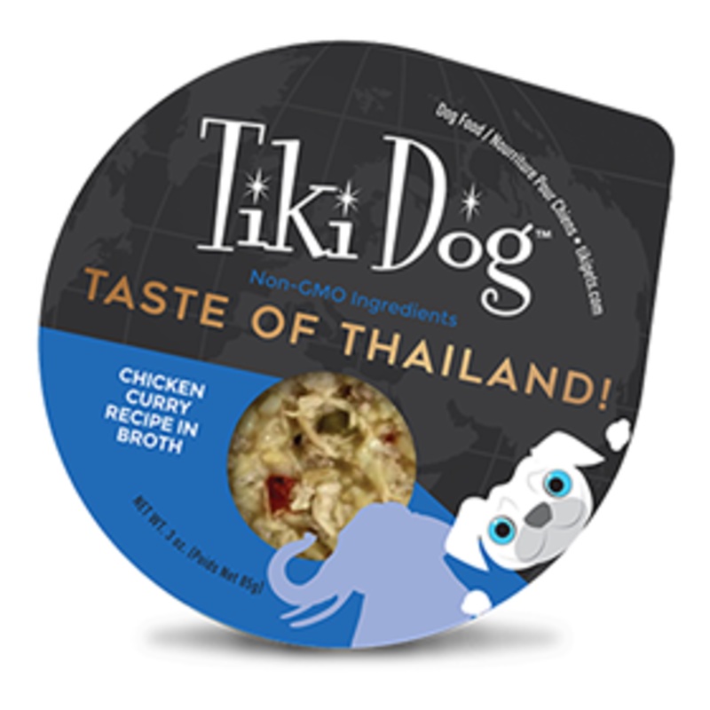 Tiki Dog Taste of Thailand Chicken Curry Recipe in Broth 3 oz.