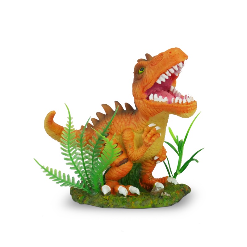 Fish Tank TV Jurassic Rex Aquarium Ornament