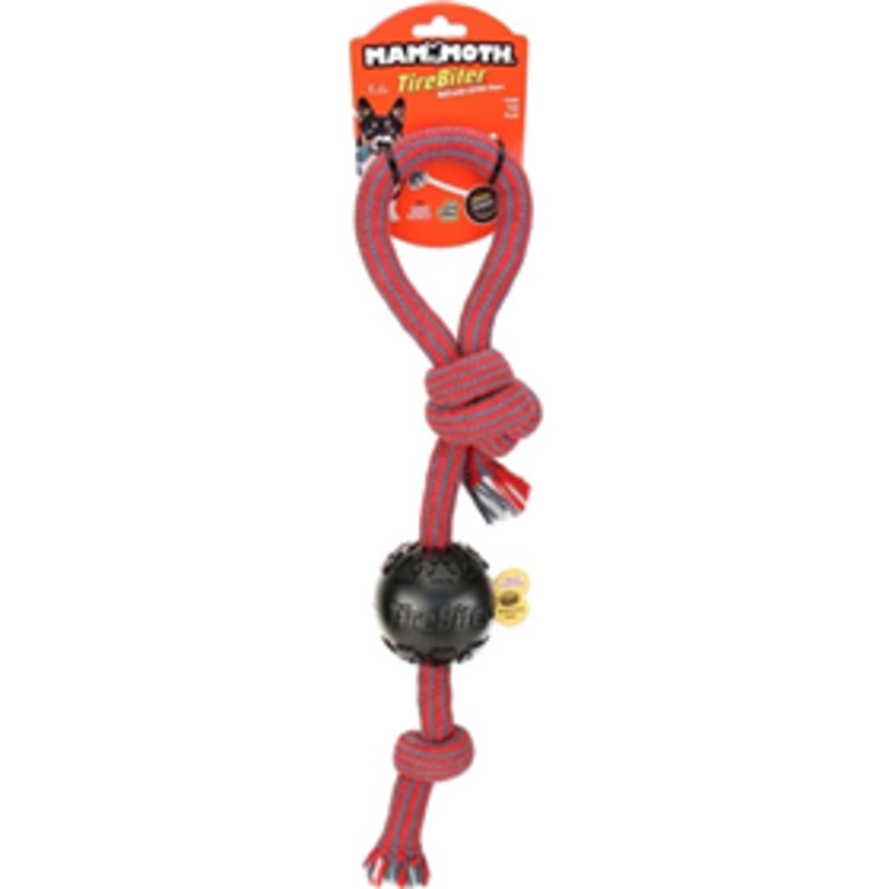 Mammoth TireBiter Ball with Treat Station & EXTRA Pull Tug 20 in