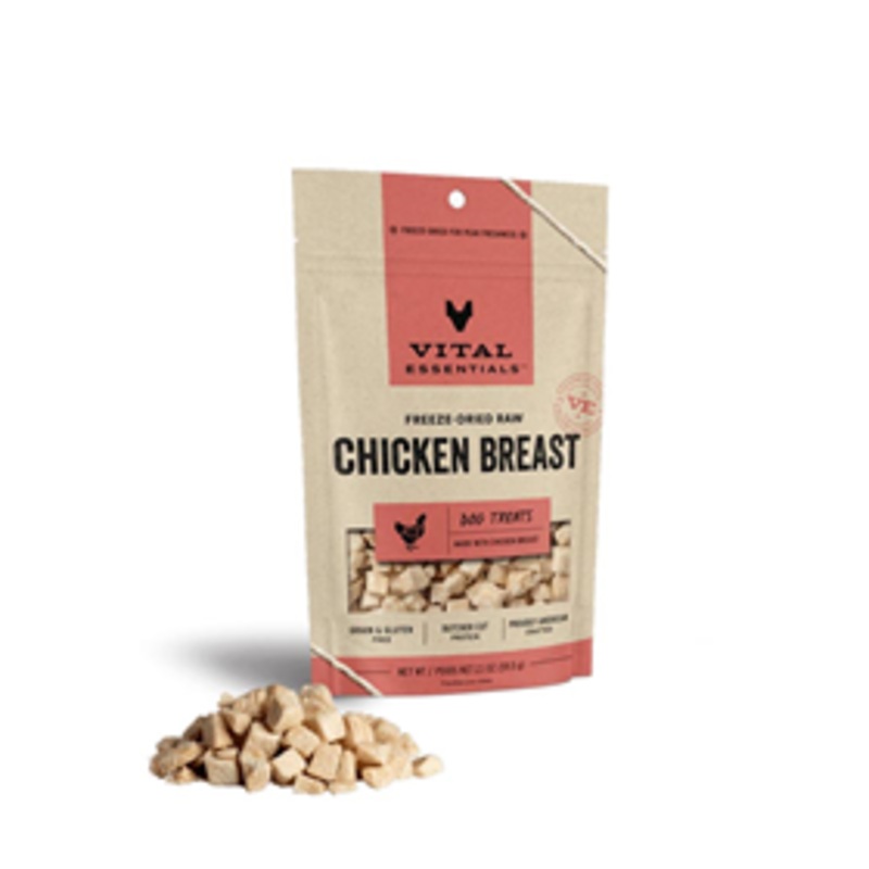 Vital Essentials Freeze-Dried Raw Chicken Breast Dog Treats 2.1 oz.
