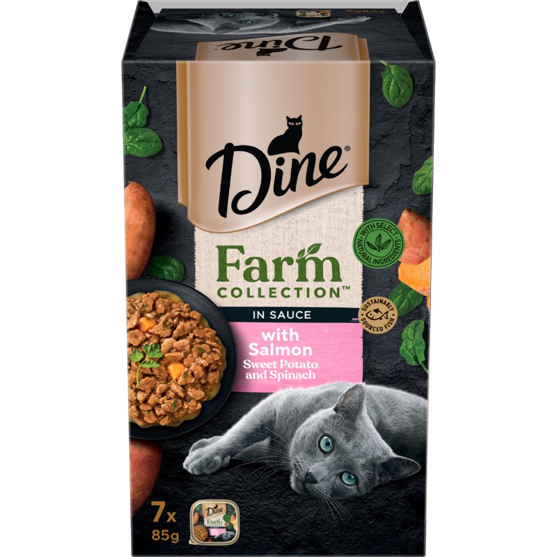 Dine Farm Collection Salmon with Sweet Potato and Spinach 85g