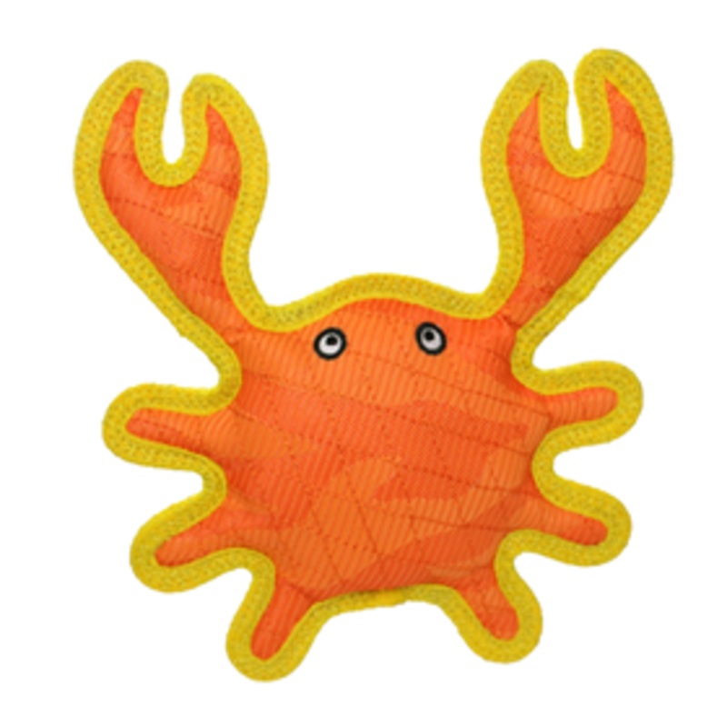 DuraForce Crab Orange-Yellow Dog Toy