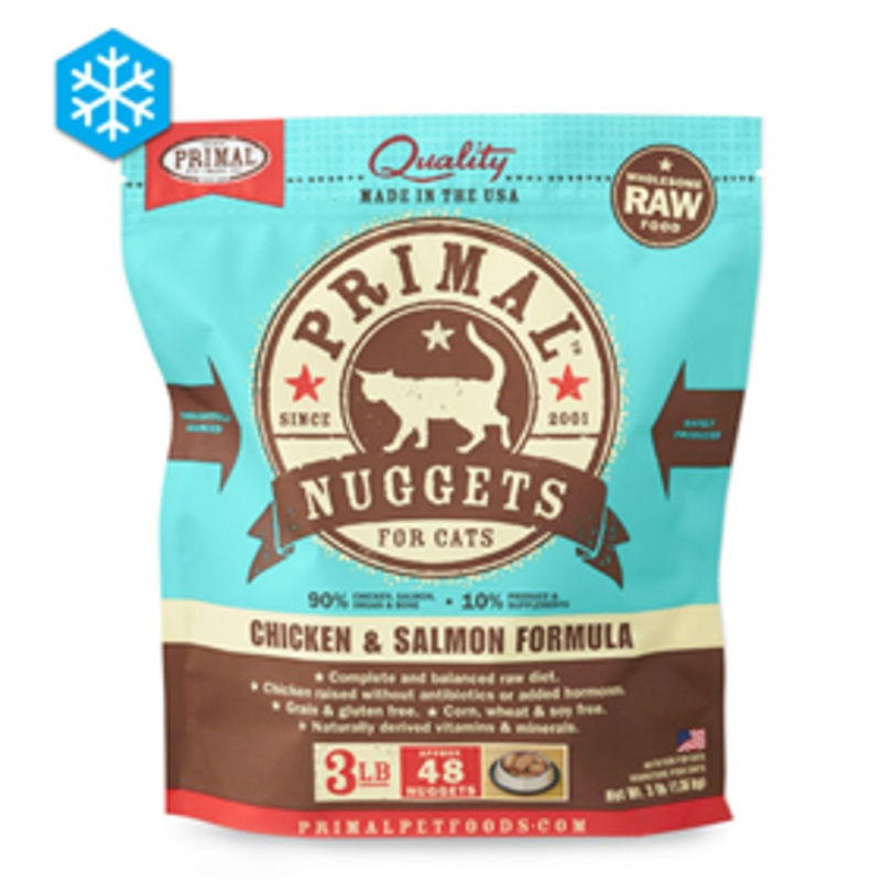 Primal Wholesome Raw Nuggets for Cats Chicken & Salmon Formula 3 lb.
