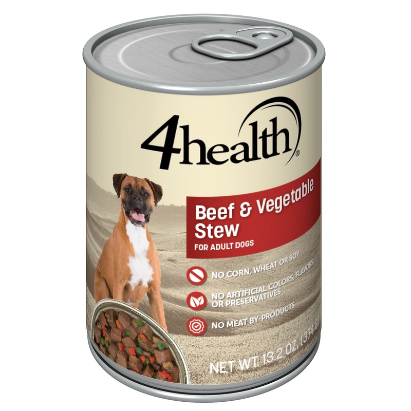 4health with Wholesome Grains Beef & Vegetable Stew Canned Dog Food, 13.2 oz.